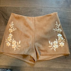 Suede shorts